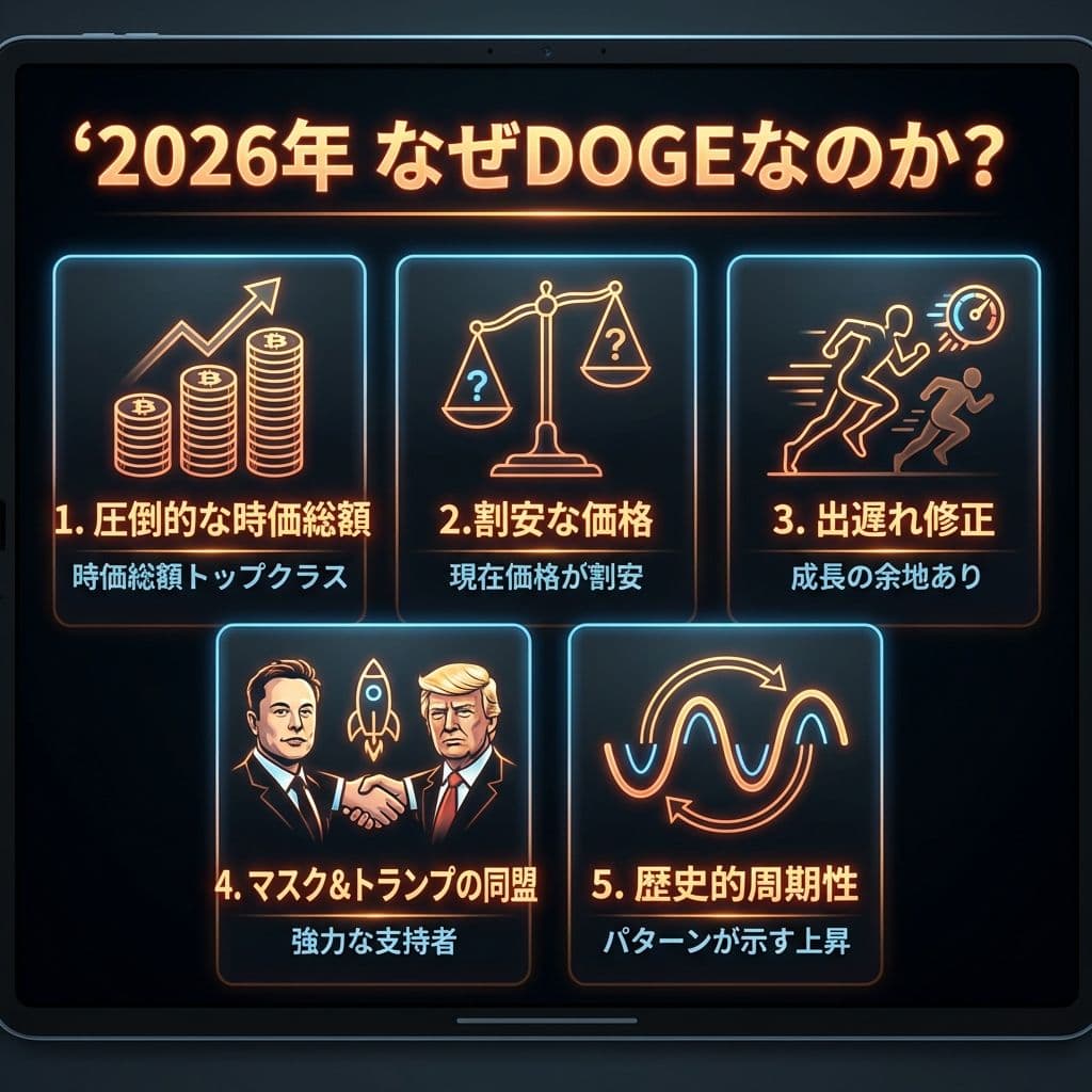 2026年なぜDOGEなのか?図解まとめ